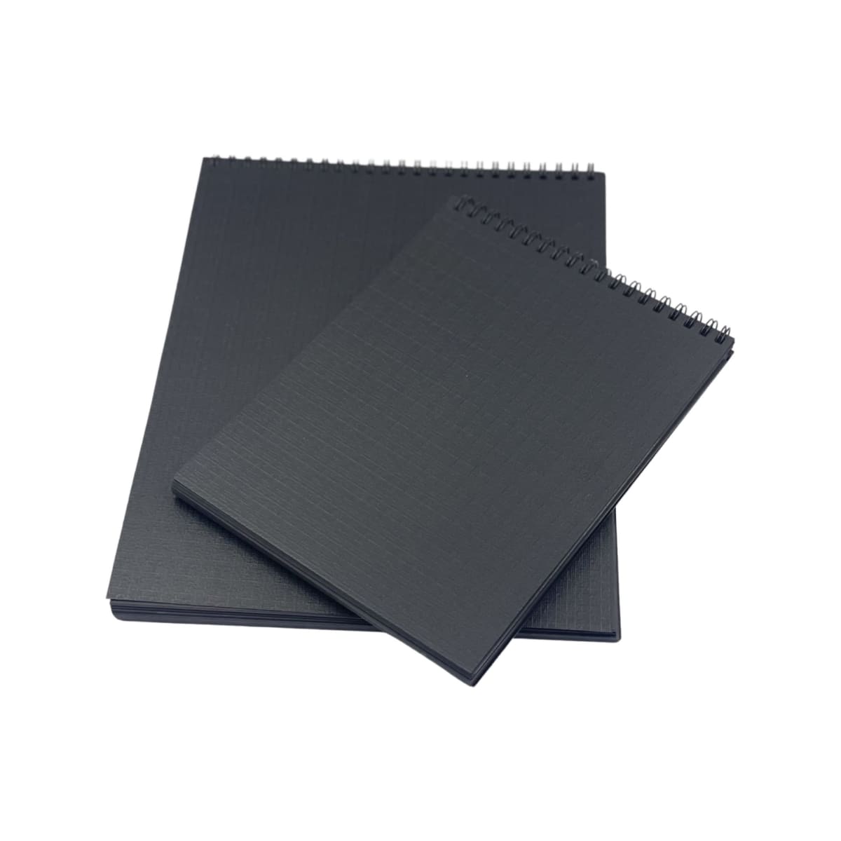 Croquera media Carta hojas negras doble espiral2