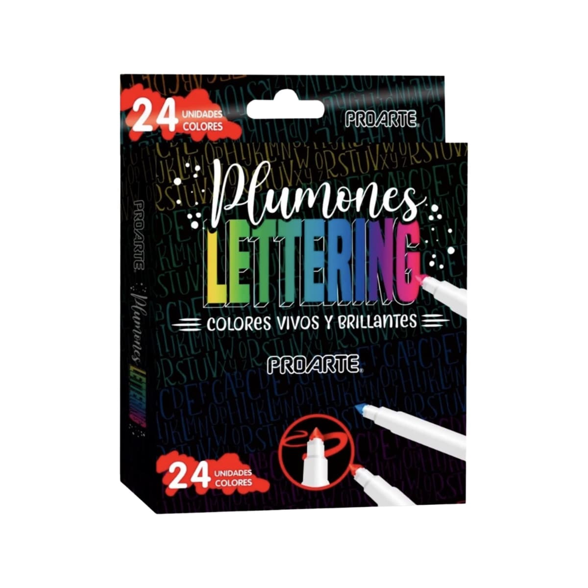Set 24 plumones Lettering Proarte1