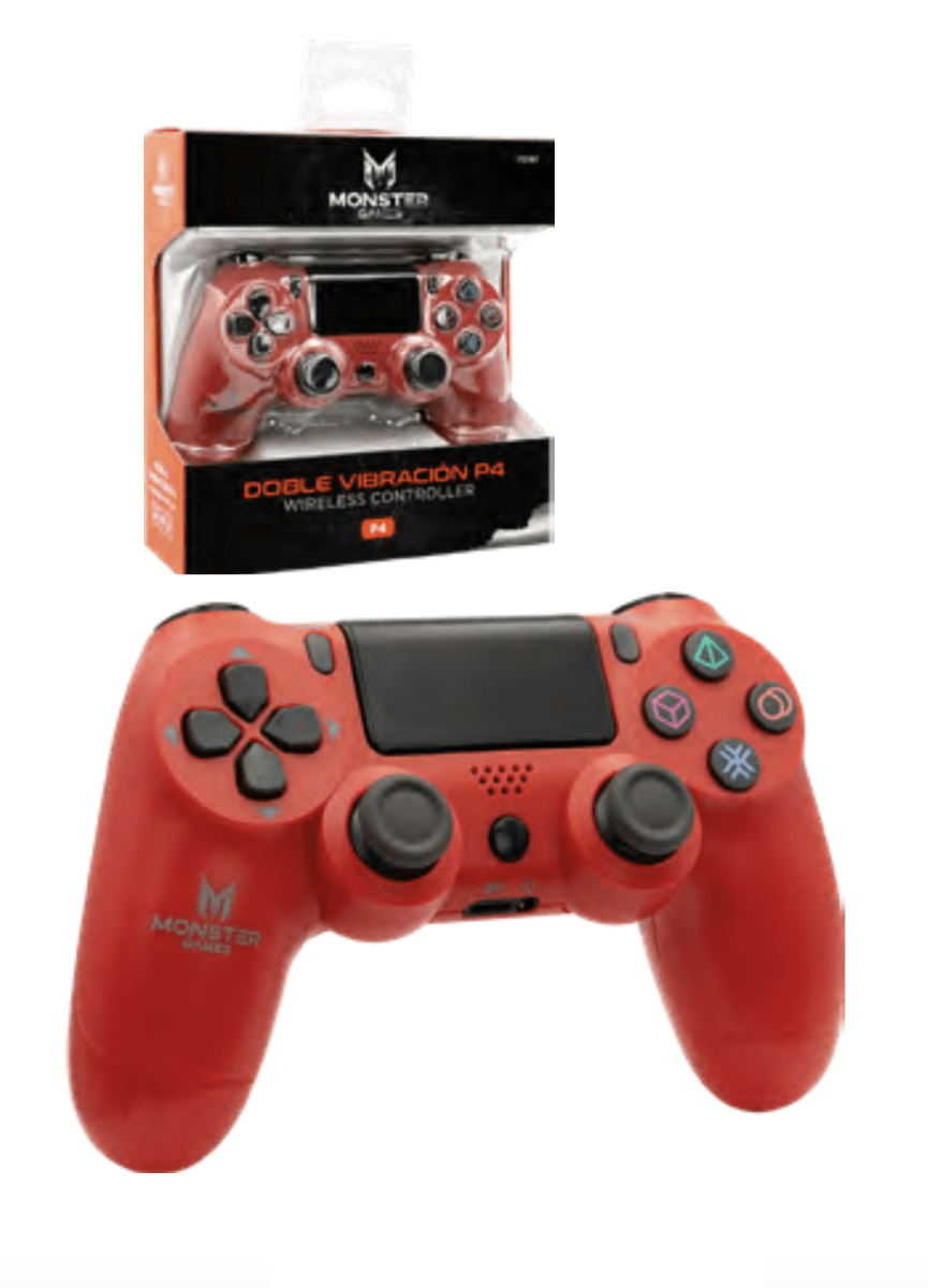 Joystick Inalámbrico Compatible PS4 Monster 5065 Bluetooth con Vibración y Panel Táctil5