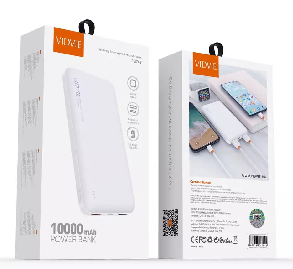Bateria Externa Power Bank 10,000mah Vidvie2