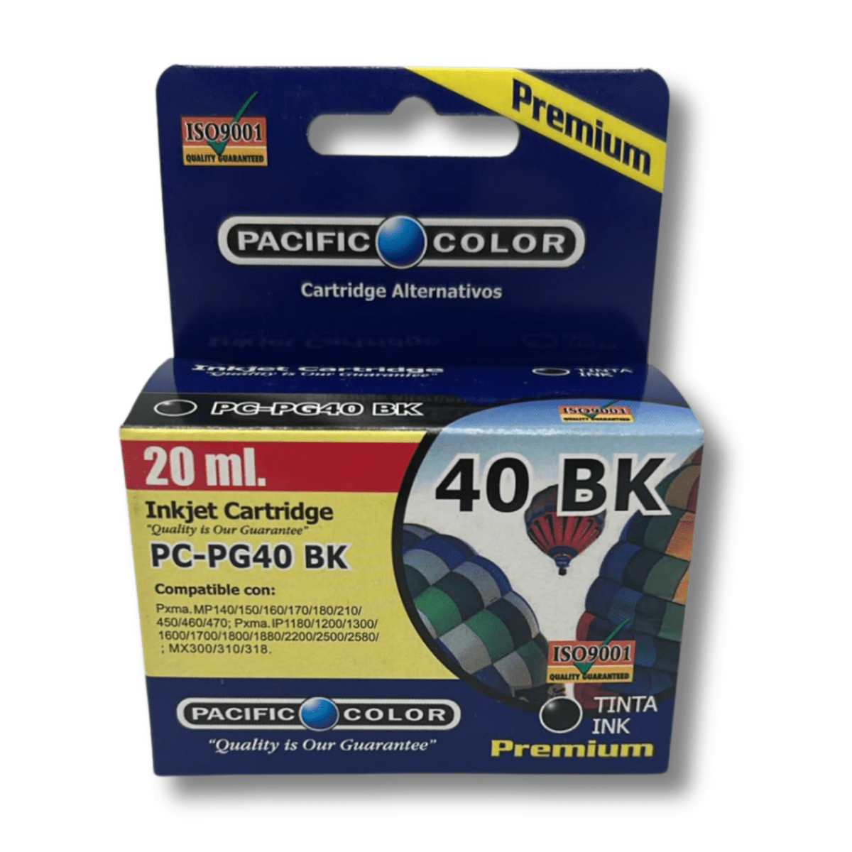 Tinta 40 BLACK COMPATIBLE CANON 20ML Pacific Color PC-PG40BK1