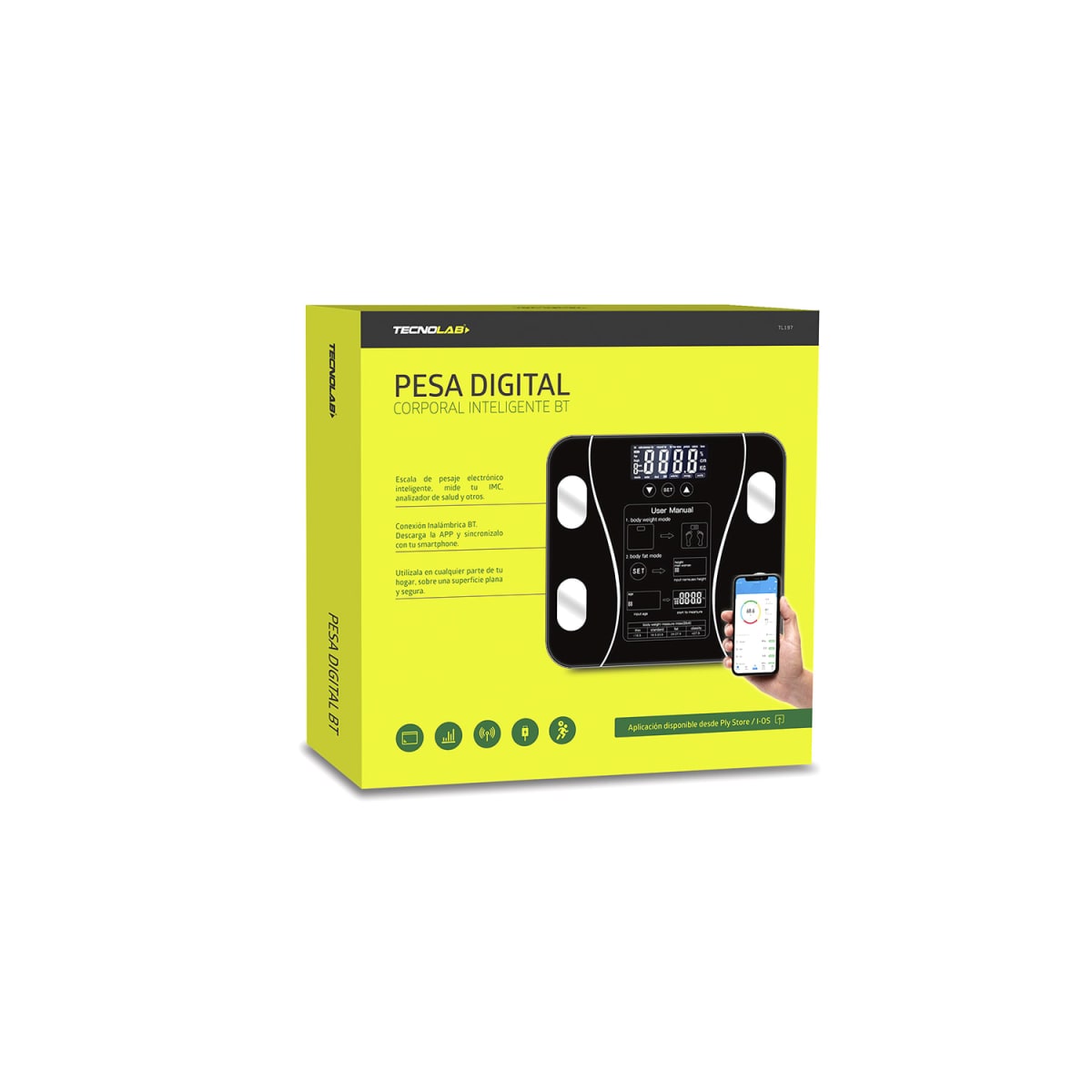 Pesa balanza de baño digital BT Tecnolab TL3261