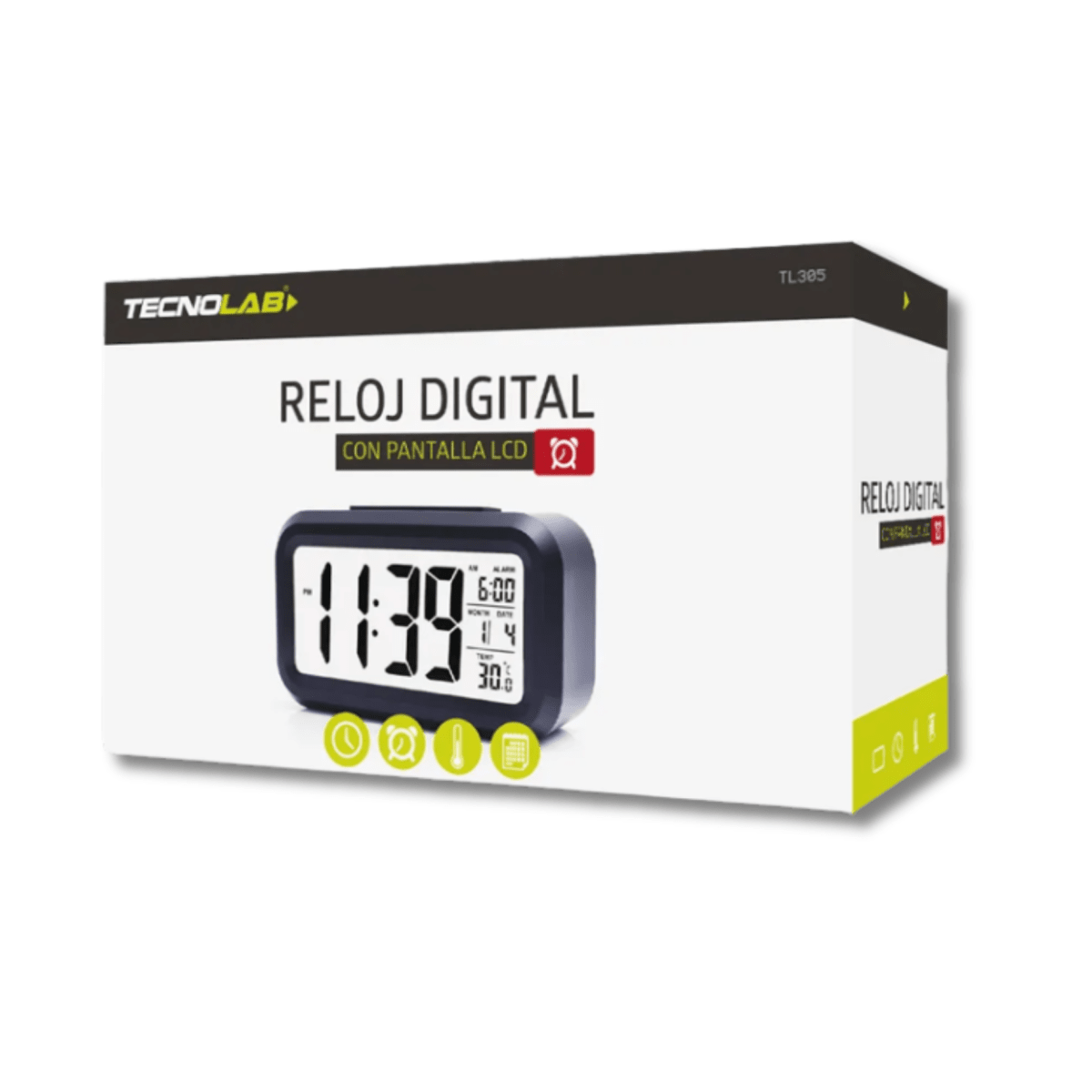 Reloj despertador Digital Tecnolab LCD5