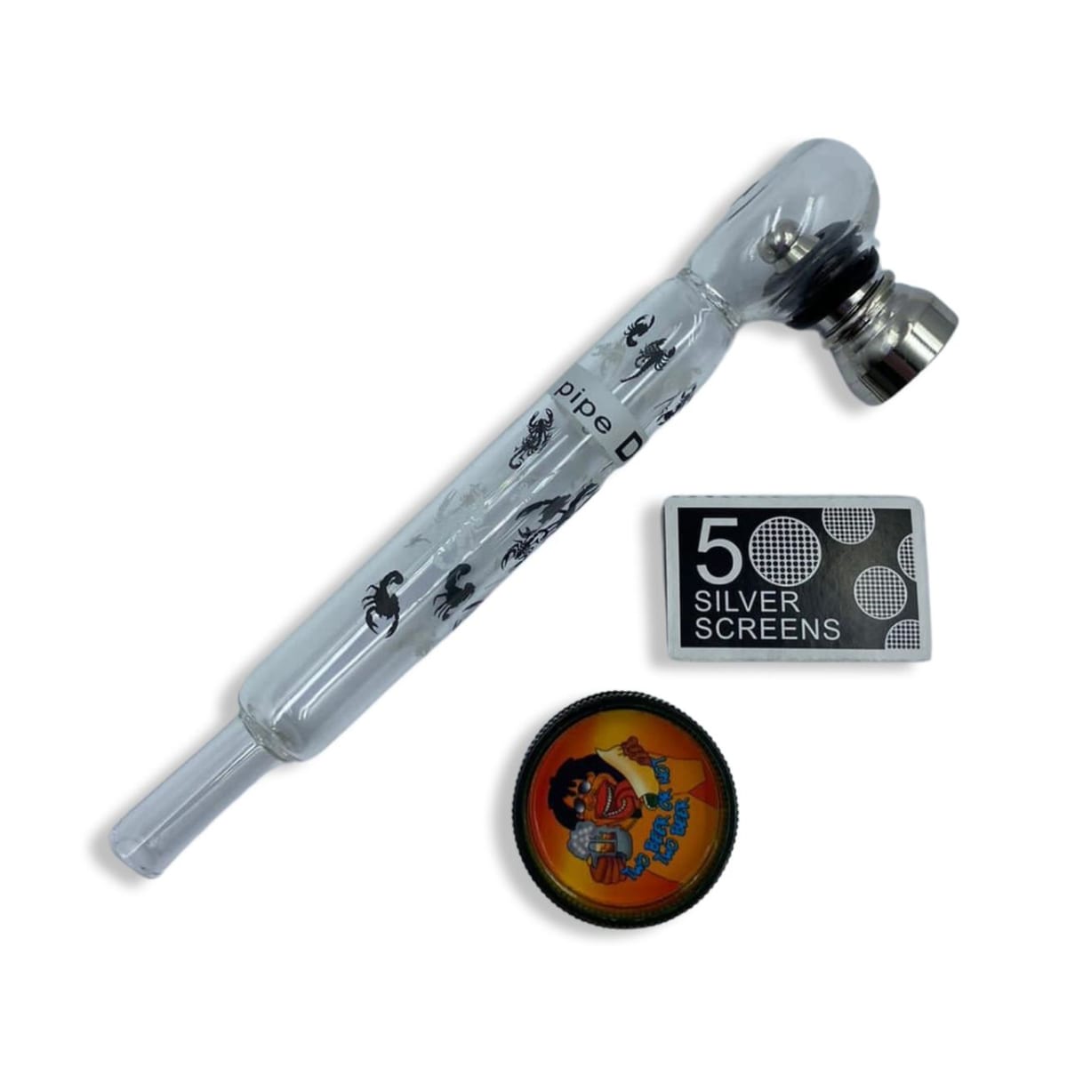 Pipa D&K Dengke Vidrio Pyrex Grande + moledor B2451