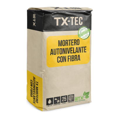 MORTERO AUTONIVELANTE CON FIBRA - 25kg