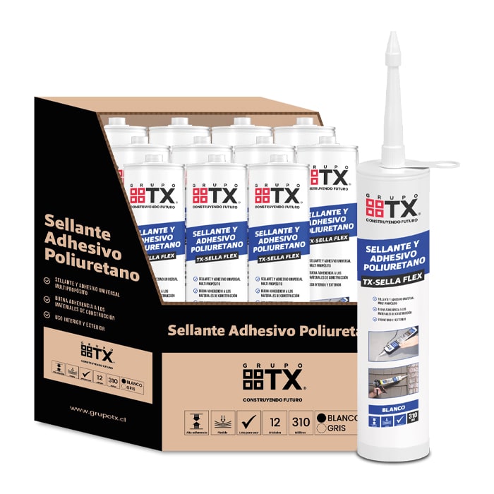Sellante y Adhesivo Poliuretano Blanco - Caja 12 und1