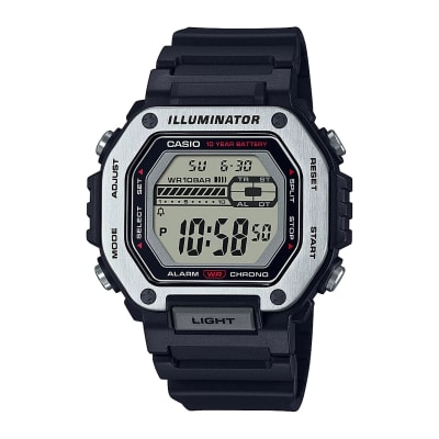 Reloj CASIO Regular MWD-110H-1A Resina/Acero Hombre Negro/Plateado