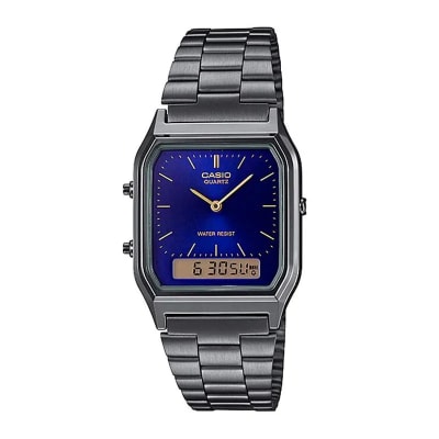 Reloj CASIO Retro AQ-230GG-2A Resina/Cromado Juvenil Plateado