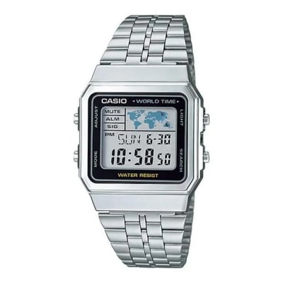 Reloj CASIO Retro A500WA-1 ACERO Unisex Plateado