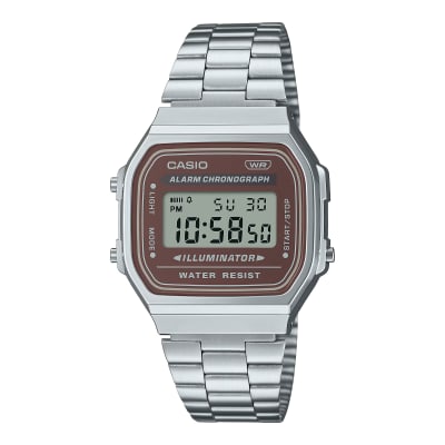Reloj CASIO Retro A168WA-5A Resina/Cromado Unisex Plateado