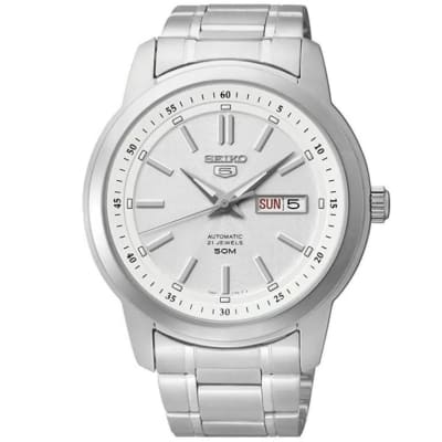 Reloj SEIKO 5 SNKM83K1 Automático Acero Hombre Plateado