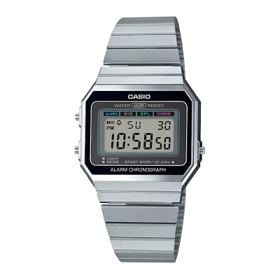 Reloj CASIO Retro A700W-1A Resina Unisex Plateado