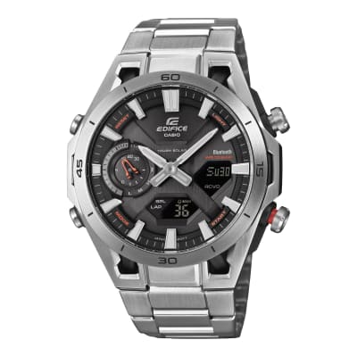Reloj EDIFICE ECB-2300D-1A Carbono/Acero Hombre Plateado