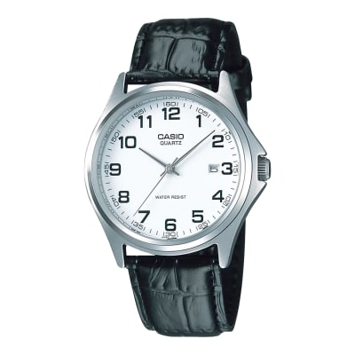 Reloj CASIO Regular MTP-1183E-7B Acero/Cuero Hombre Plateado/Negro