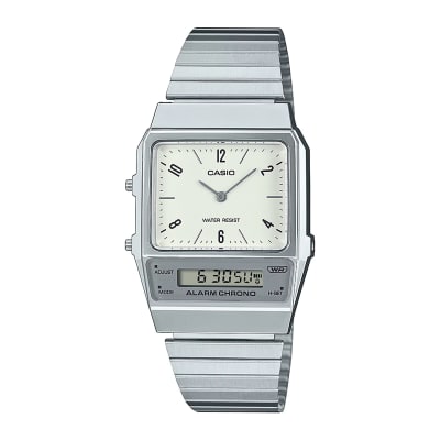 Reloj CASIO Retro AQ-800E-7A2 Resina/Cromado Juvenil Plateado