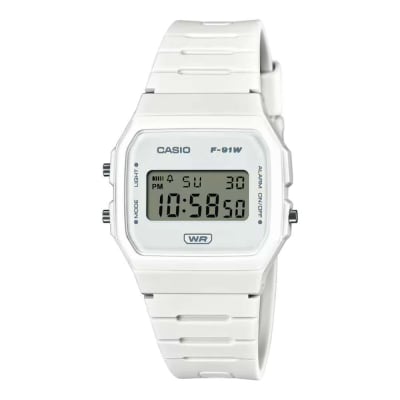 Reloj CASIO Regular F-91WB-7A Resina Juvenil Blanco