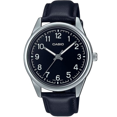 Reloj CASIO Regular MTP-V005L-1B4 ACERO/Cuero Hombre Plateado/Negro