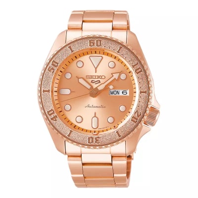 Reloj SEIKO 5 Sports SRPE72K1 Automático Acero Hombre Oro Rosa