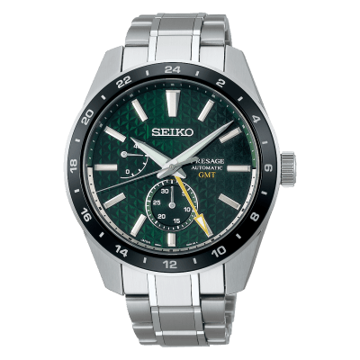 Reloj SEIKO PRESAGE SPB219J1 Sharp Edged Series GMT Acero Hombre Plateado
