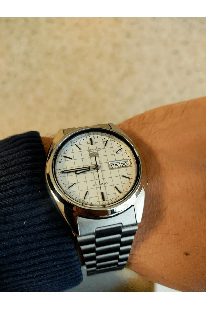 Reloj SEIKO 5 SNXF05K1 Automático Acero Hombre Plateado5