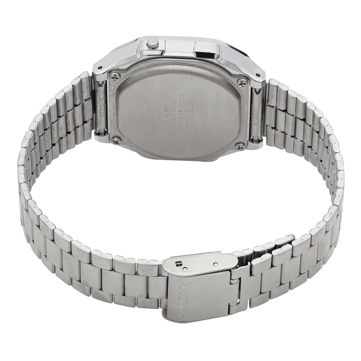 Reloj CASIO Retro A168WA-1W Resina Unisex Plateado3