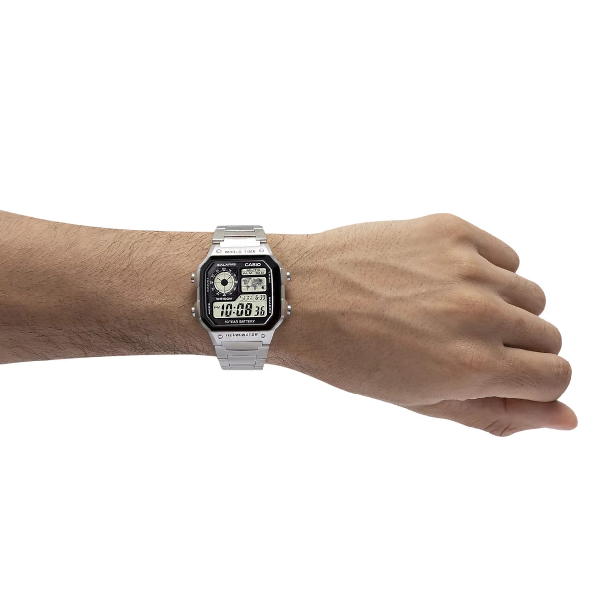 Reloj CASIO Regular AE-1200WHD-1A Resina Hombre Plateado4