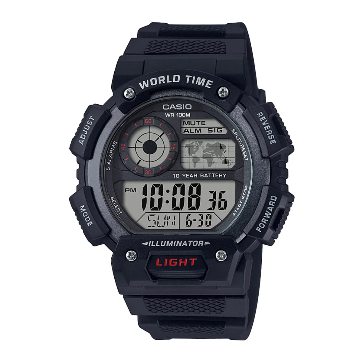 Reloj CASIO Regular AE-1400WH-1A Resina Juvenil Negro4