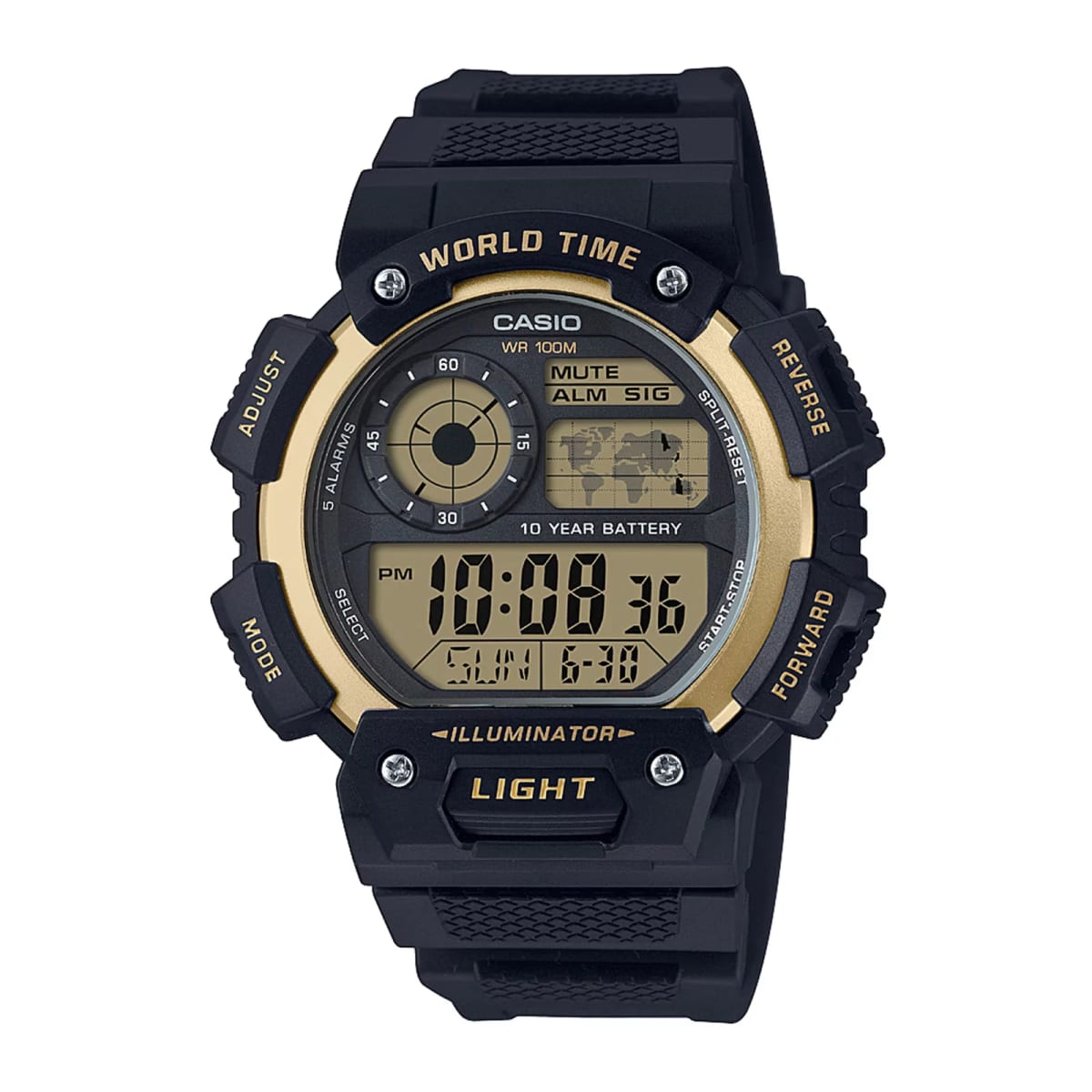Reloj CASIO Regular AE-1400WH-9A Resina Juvenil Negro/Dorado4