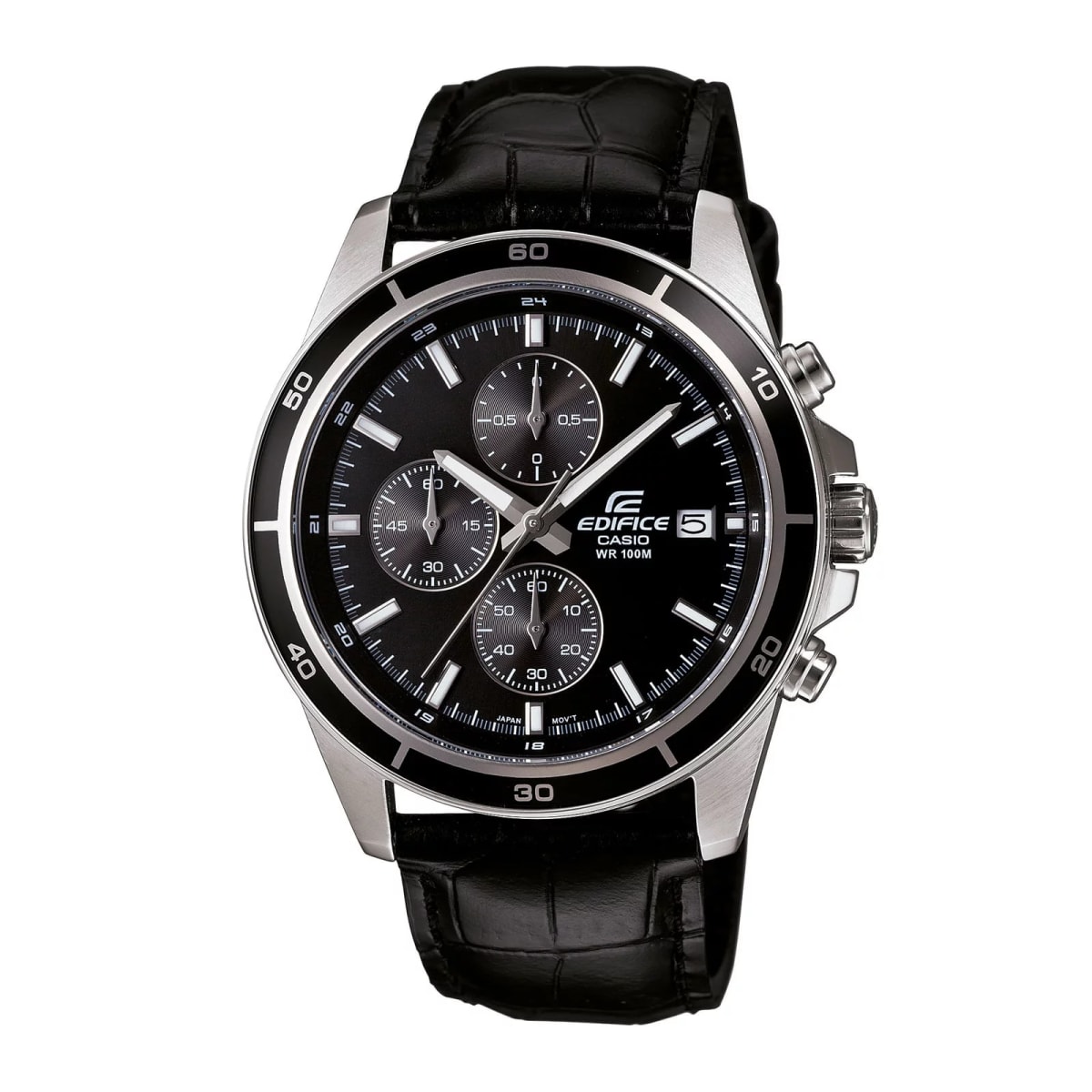 Reloj EDIFICE EFR-526L-1A Acero/Cuero Hombre Plateado1