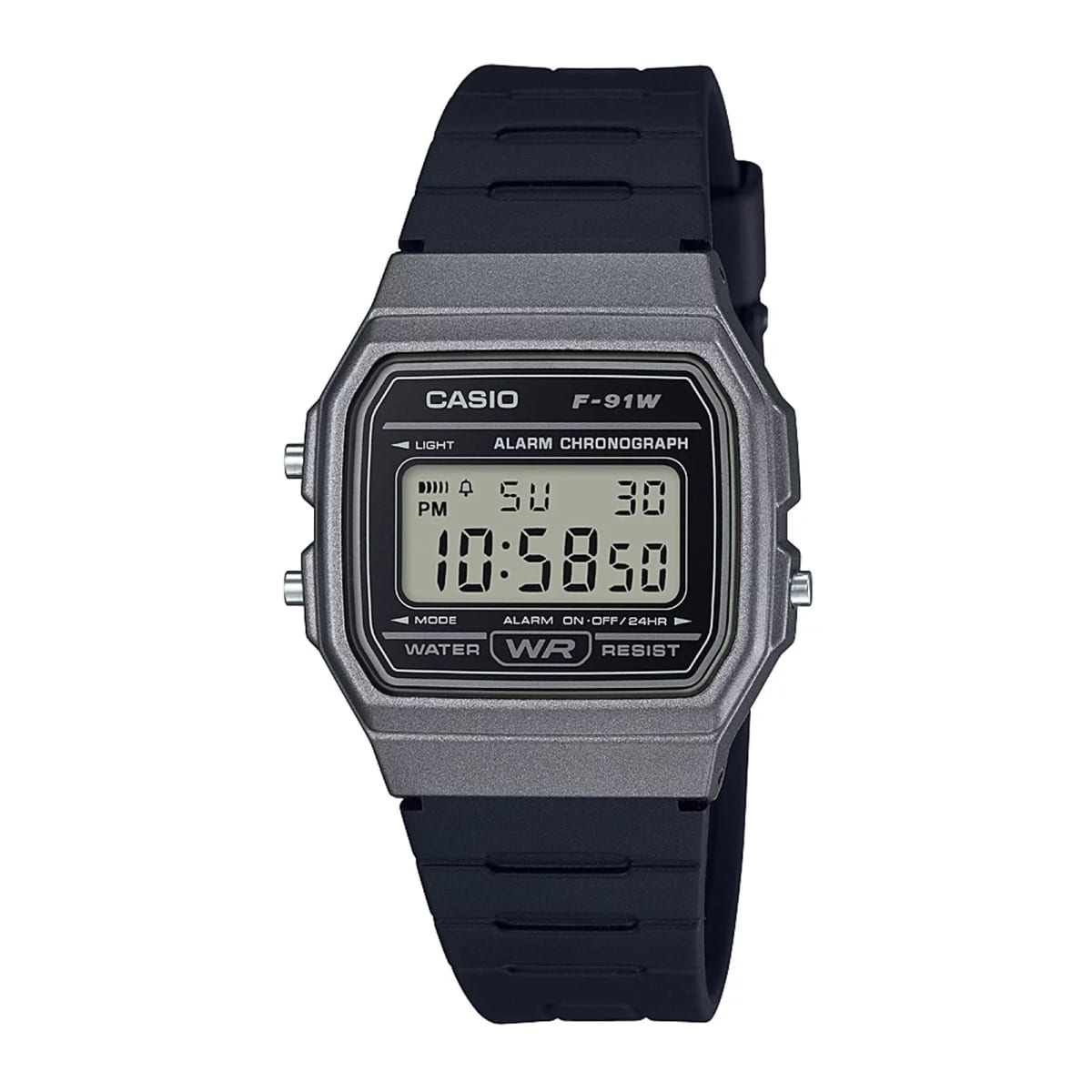 Reloj CASIO Regular F-91WM-1B Resina Juvenil Gris1
