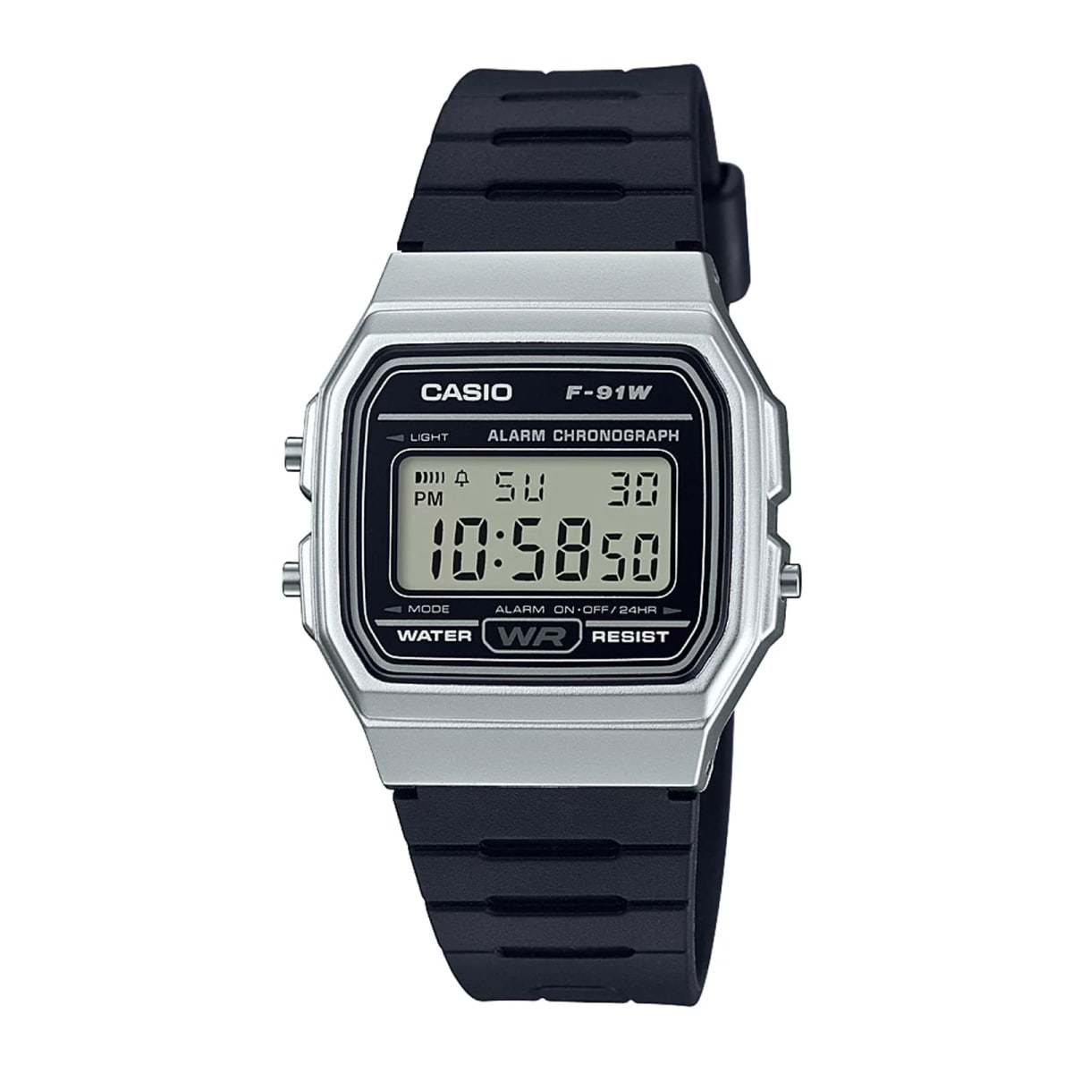 Reloj CASIO Regular F-91WM-7A Resina Juvenil Plateado1