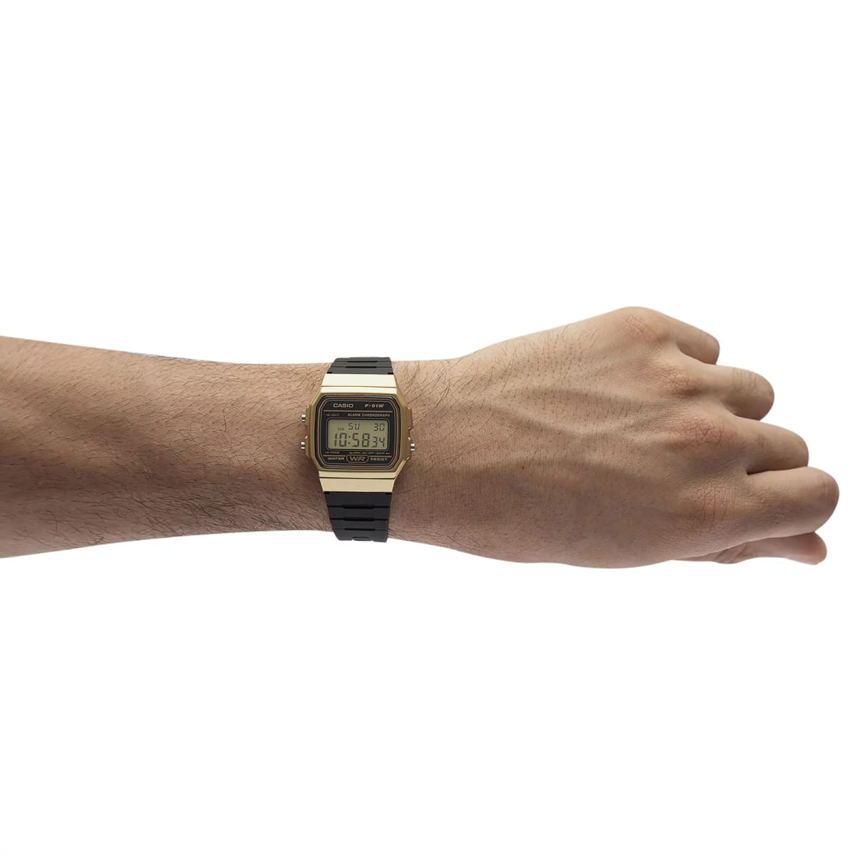 Reloj CASIO Regular F-91WM-9A Resina Juvenil Dorado4