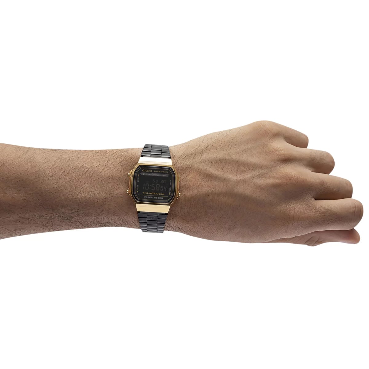 Reloj CASIO Retro A168WEGB-1B Resina Unisex Negro4