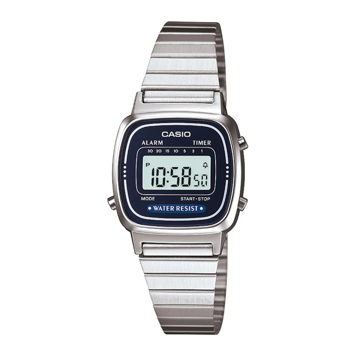 Reloj CASIO Retro LA670WA-2D Resina Mujer Plateado1