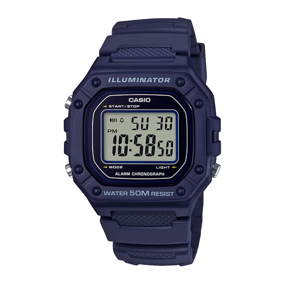 Reloj CASIO Regular W-218H-2A Resina Juvenil Azul1