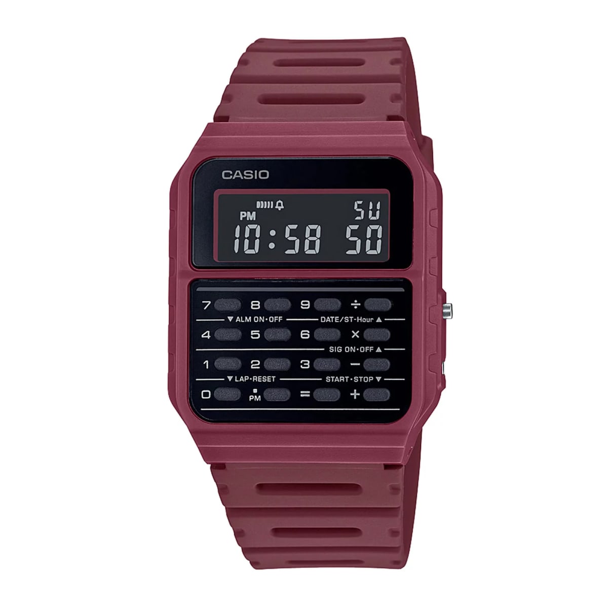 Reloj CASIO Regular CA-53WF-4B Resina Juvenil Rojo1