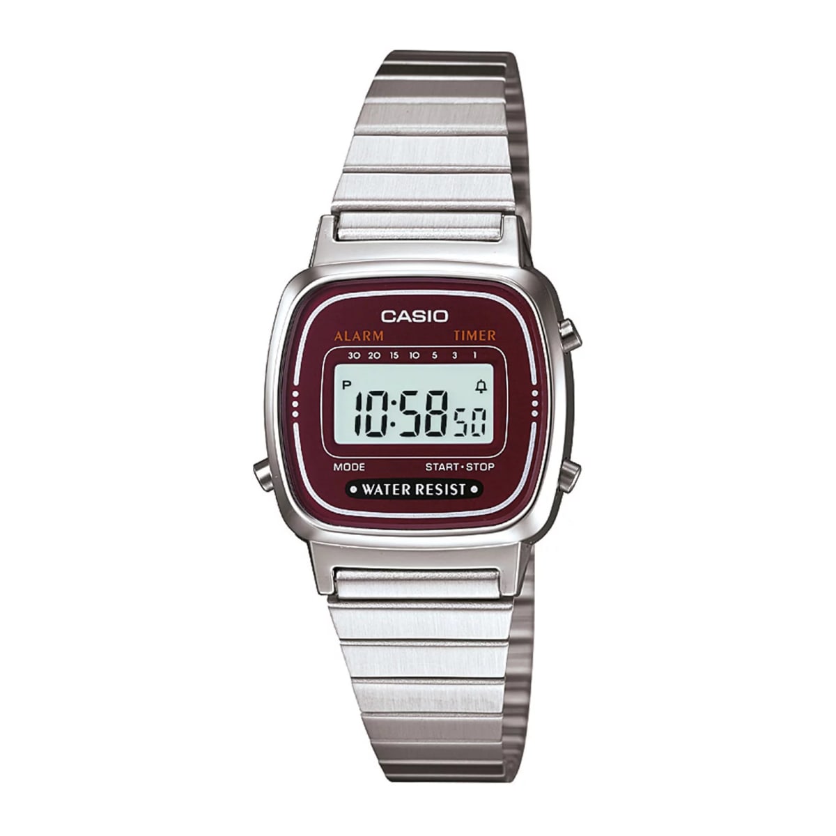 Reloj CASIO Retro LA670WA-4D Resina Mujer Plateado1