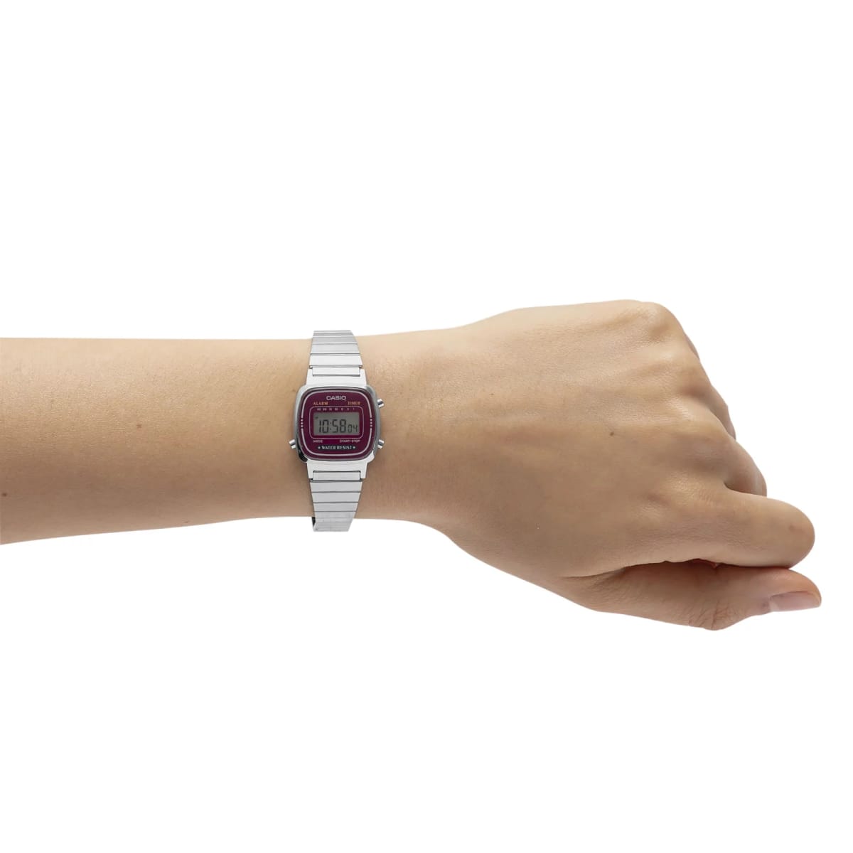 Reloj CASIO Retro LA670WA-4D Resina Mujer Plateado4