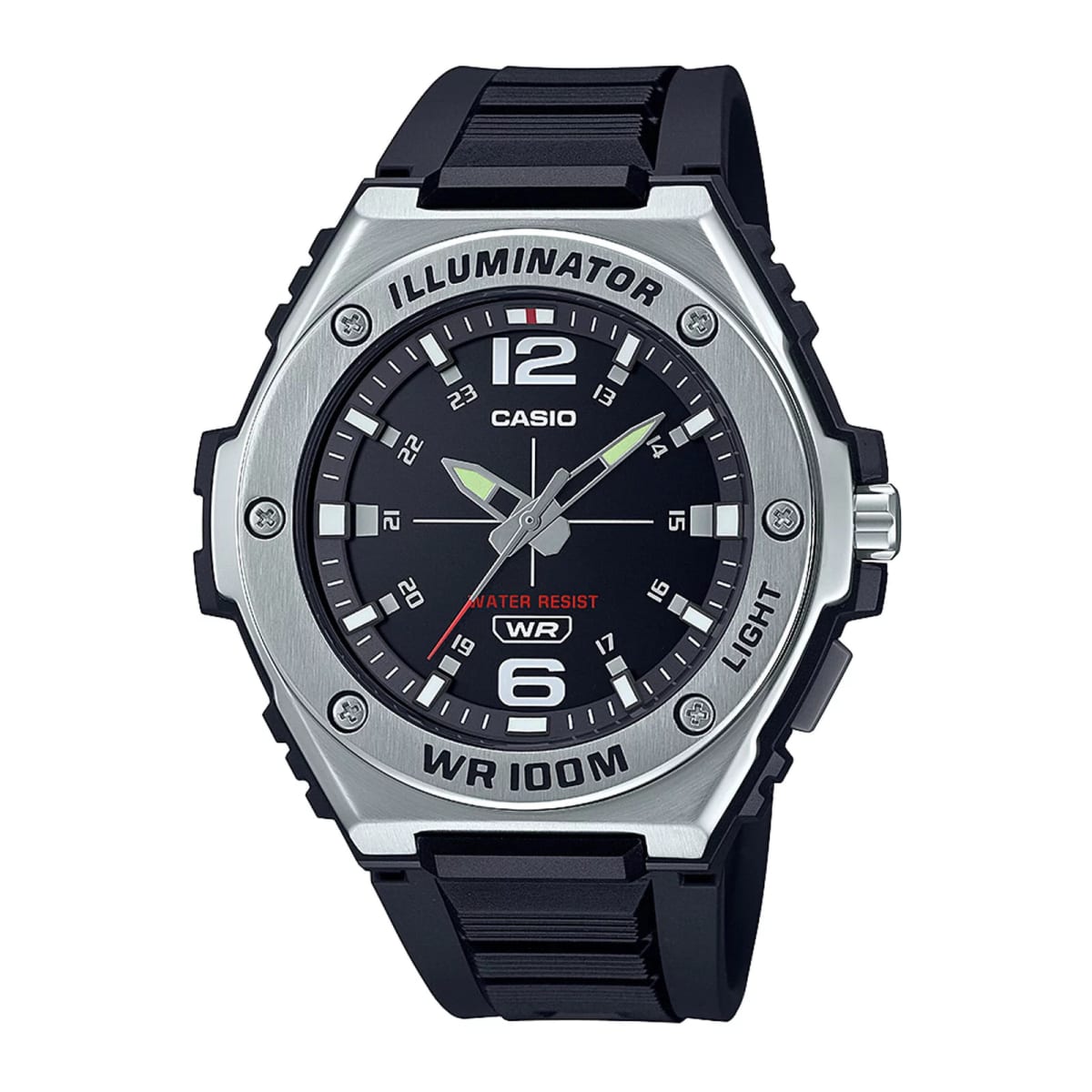 Reloj CASIO Regular MWA-100H-1A Resina/Acero Juvenil Plateado1