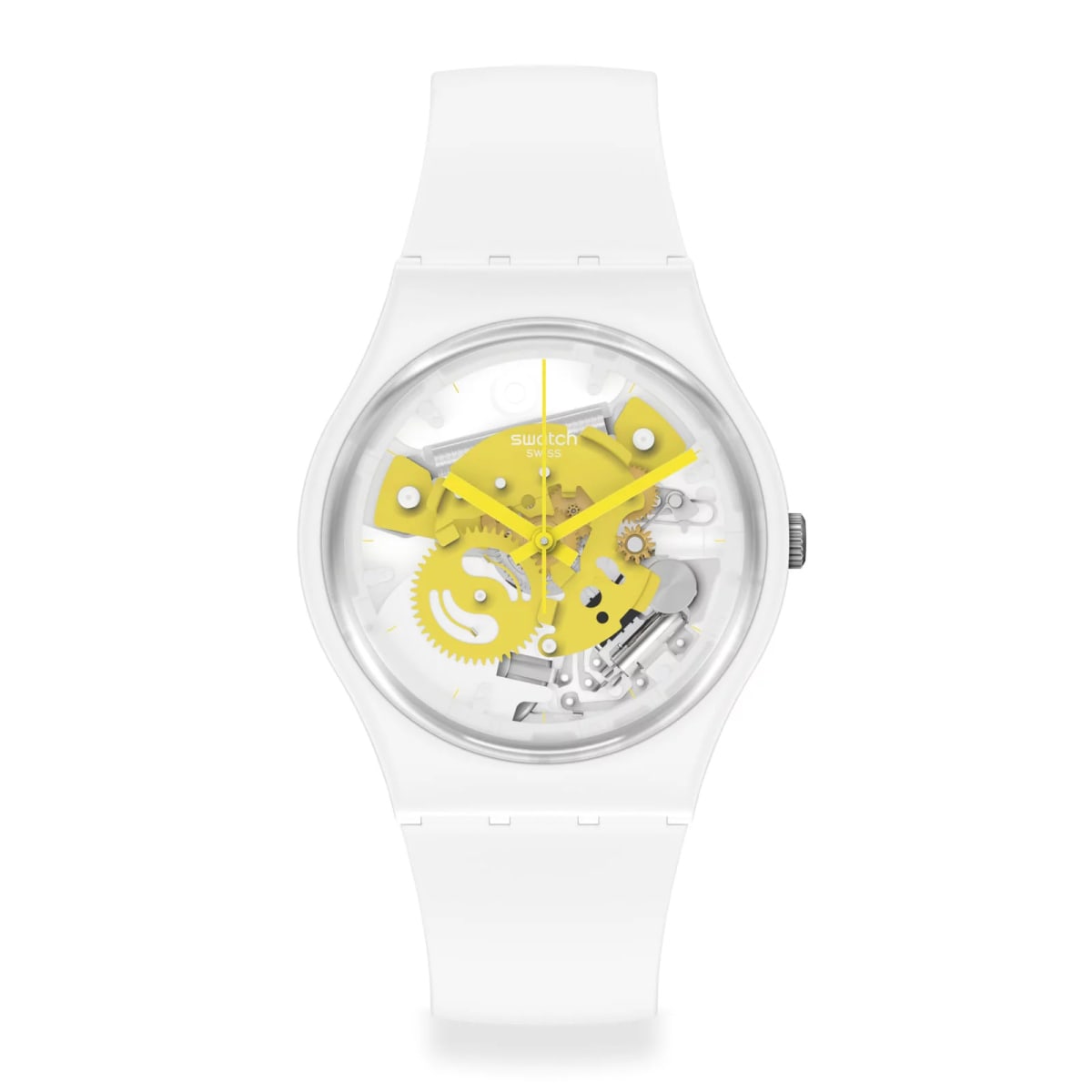 Reloj SWATCH TIME TO YELLOW SMALL SO31W105 Blanco1
