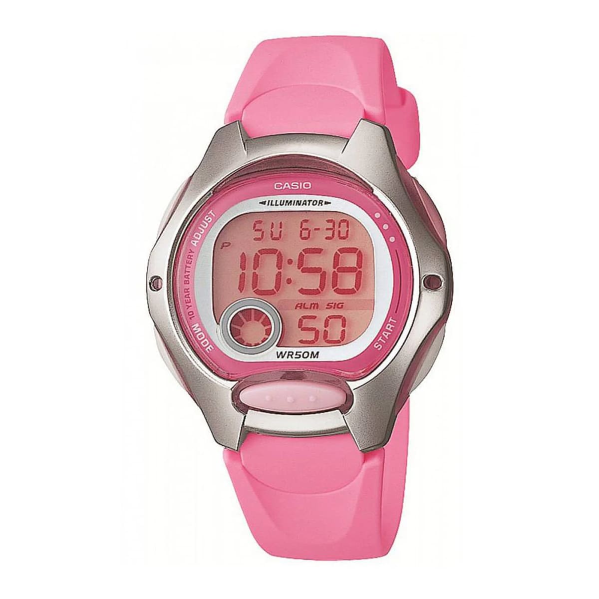 Reloj CASIO Regular LW-200-4B Resina Juvenil Rosado1