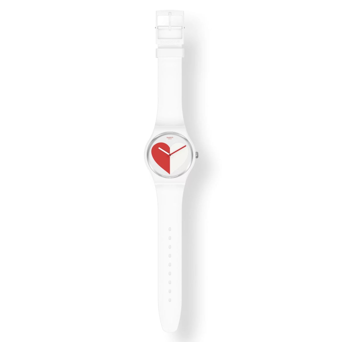Reloj SWATCH HALF <3 RED SO29Z113 Blanco2