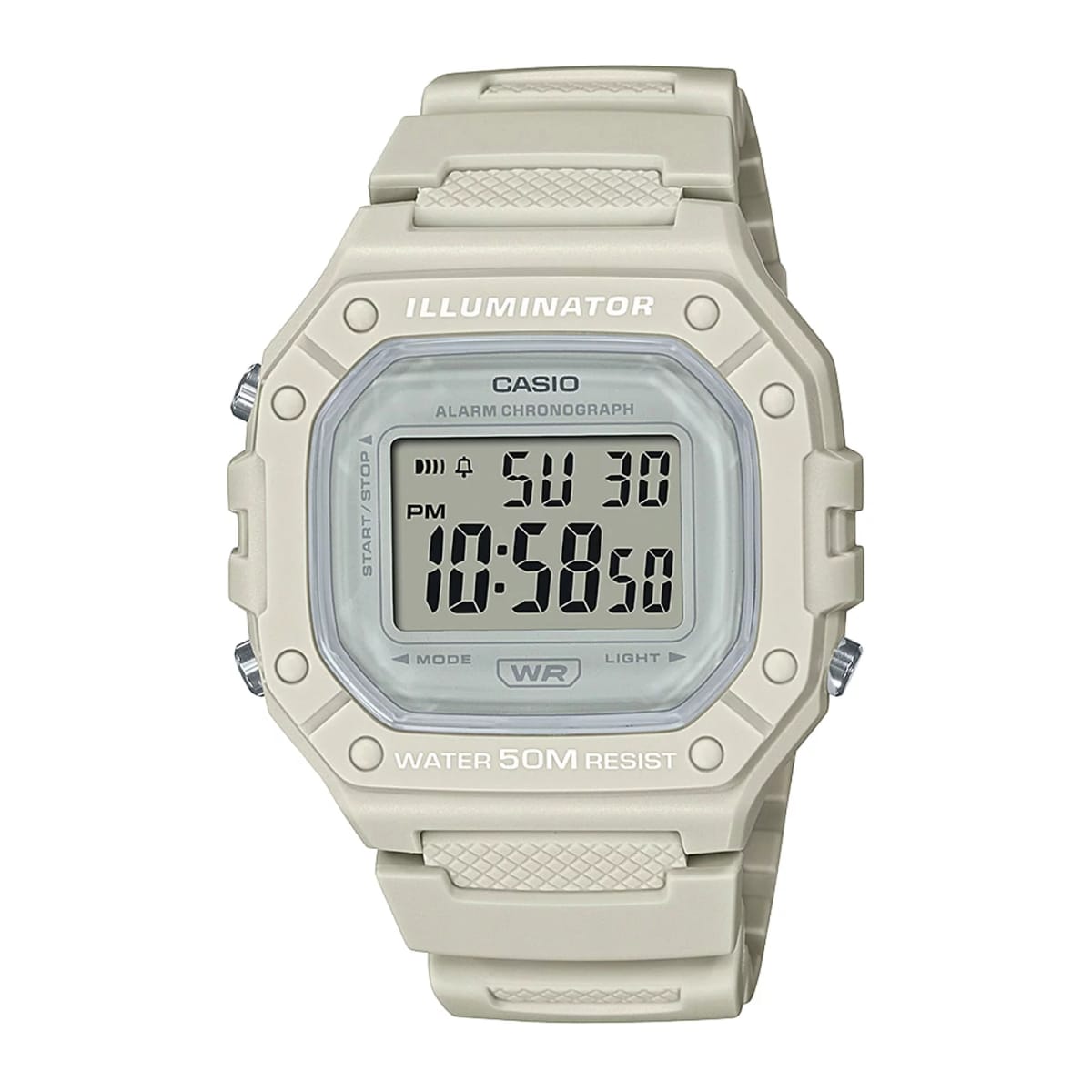 Reloj CASIO Regular W-218HC-8A Resina Mujer Beige1