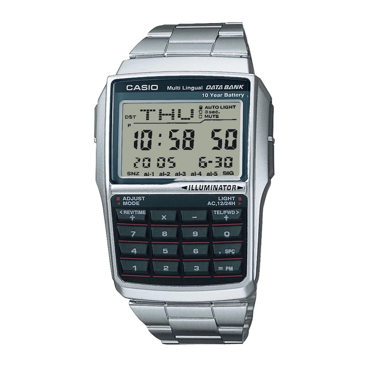 Reloj CASIO Regular DBC-32D-1A Resina Hombre Plateado1