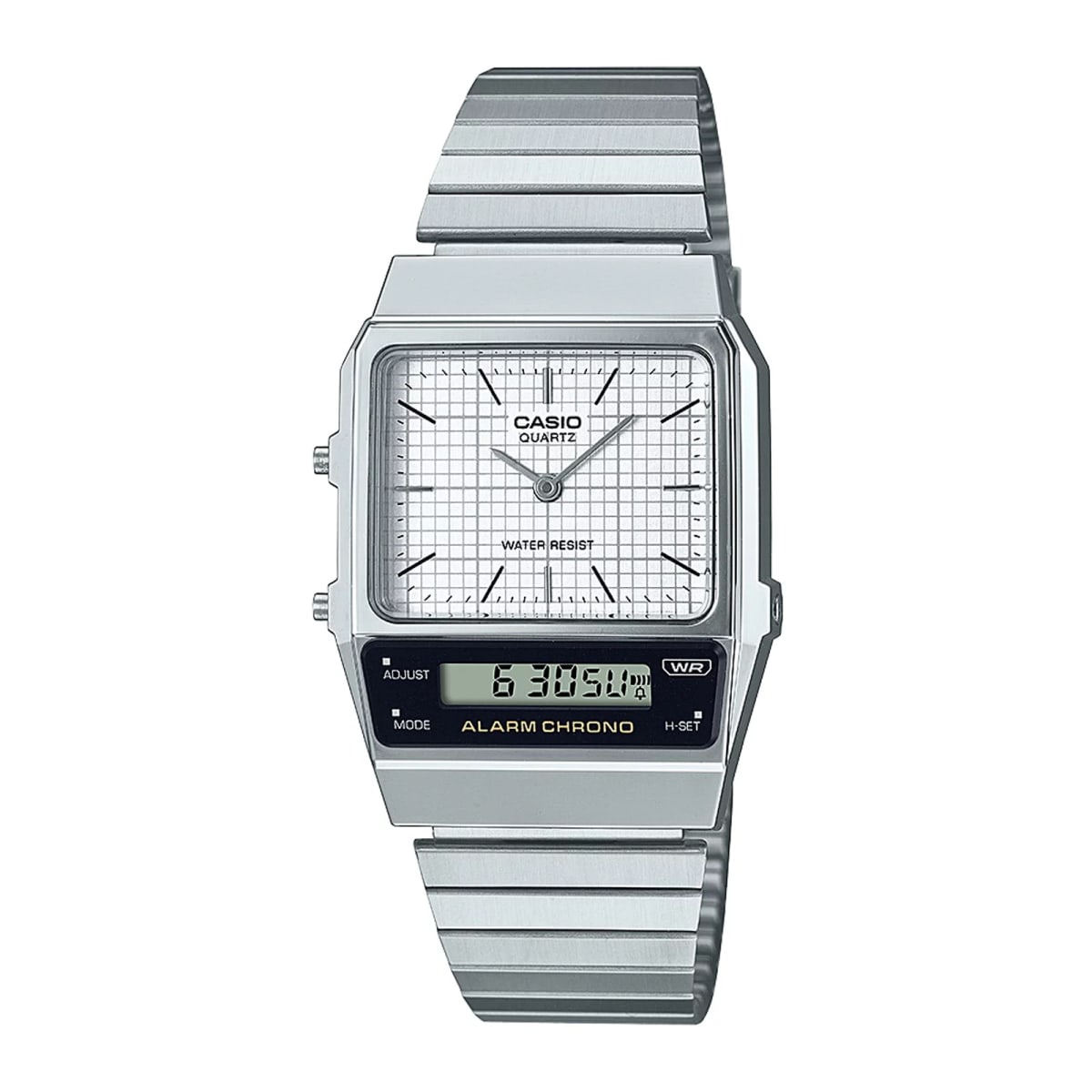 Reloj CASIO Retro AQ-800E-7A Resina Juvenil Plateado1