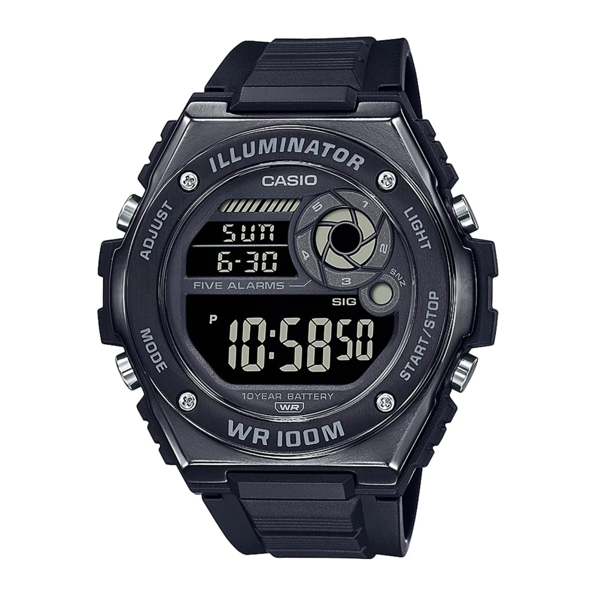 Reloj CASIO Regular MWD-100HB-1B Resina/Acero Hombre Negro1