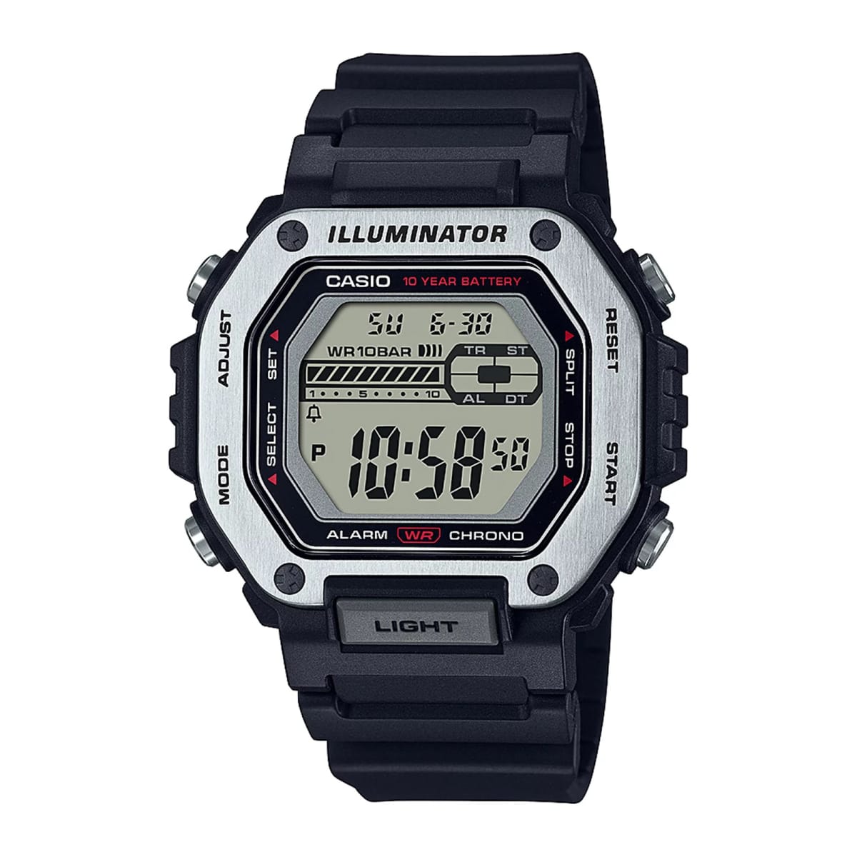 Reloj CASIO Regular MWD-110H-1A Resina/Acero Hombre Negro/Plateado1