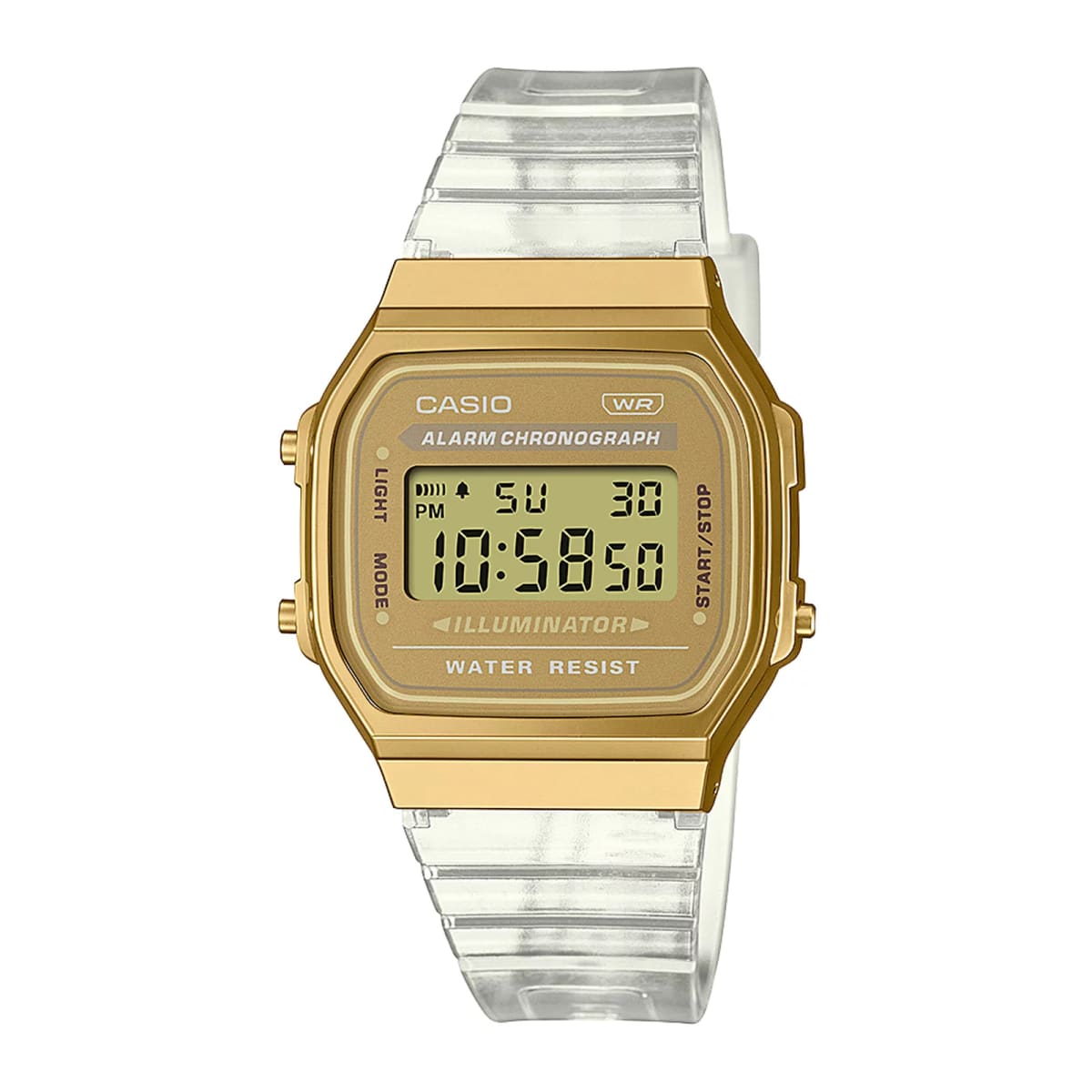 Reloj CASIO Regular A168XESG-9A Resina Mujer Dorado1