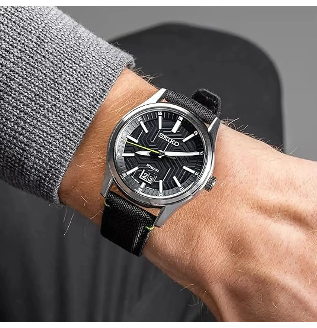Reloj SEIKO SUR517P1 Cuarzo Nylon Hombre Negro5