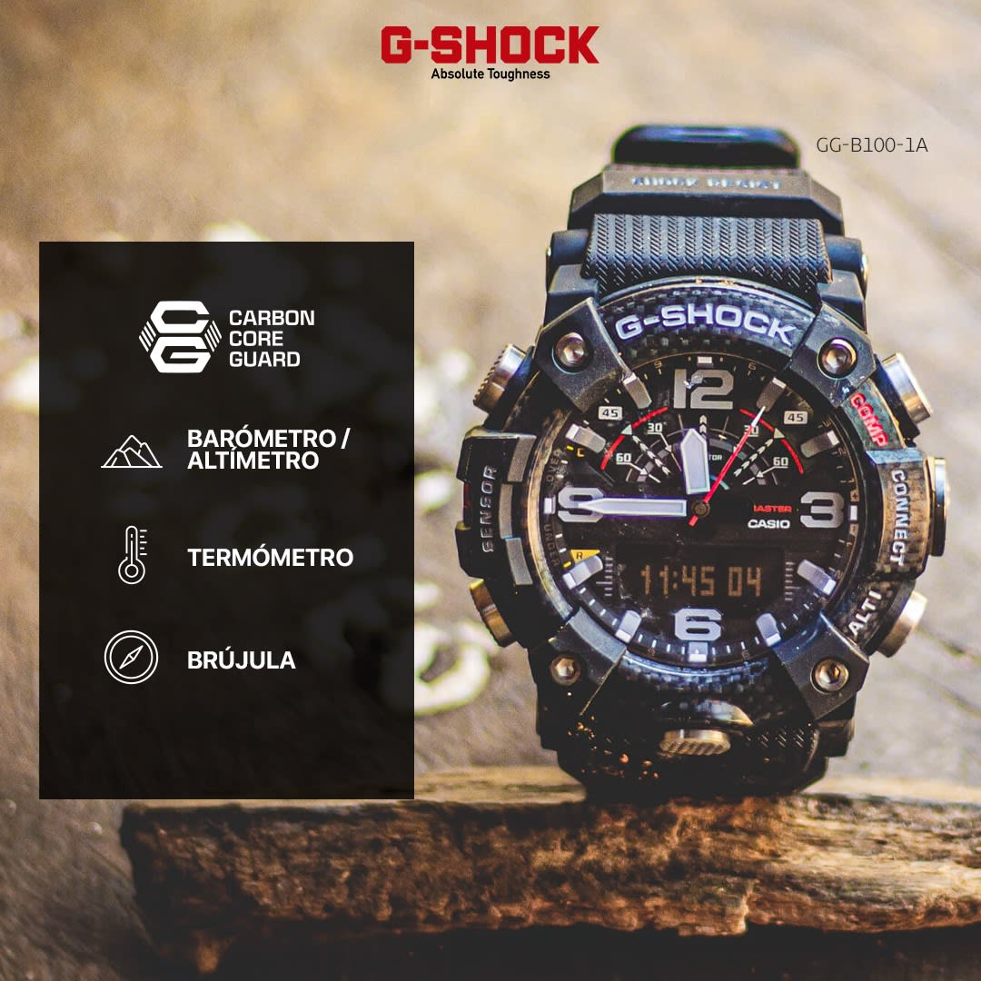 Reloj G-SHOCK GG-B100-1A Carbono/Resina Hombre Negro3